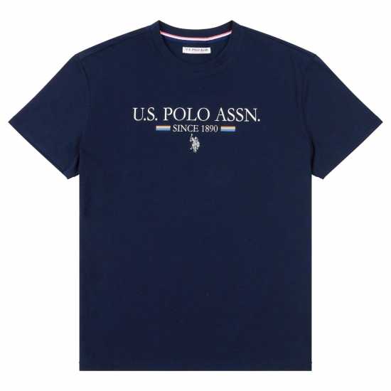 Us Polo Assn Тениска Logo Crop T Shirt Navy Blazer Дамско облекло плюс размер
