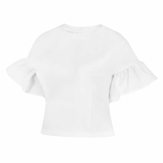 Miso Тениска Ruffle Sleeve T Shirt  Дамски тениски и фланелки