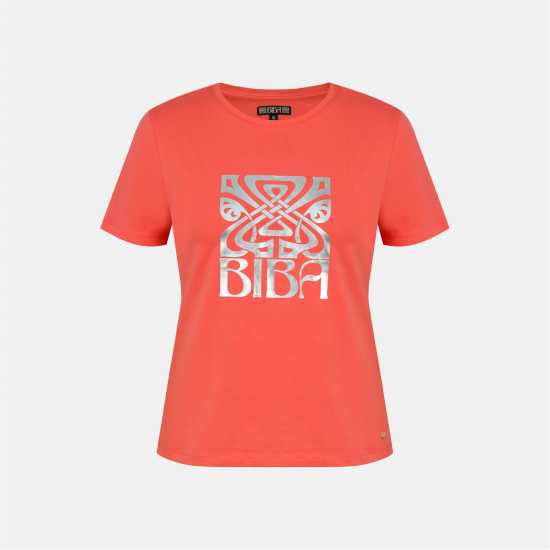 Biba Logo T-Shirt Pink logo 