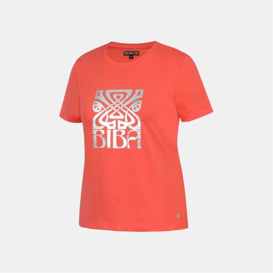 Biba Logo T-Shirt Pink logo 