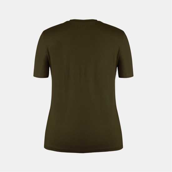 Biba Logo T-Shirt Khaki Lips 