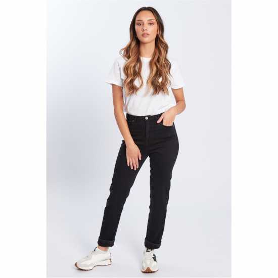 Be You Beyou Mom Straight Leg Jeans Черно Be You Beyou Mom Straight Leg Jeans Черно