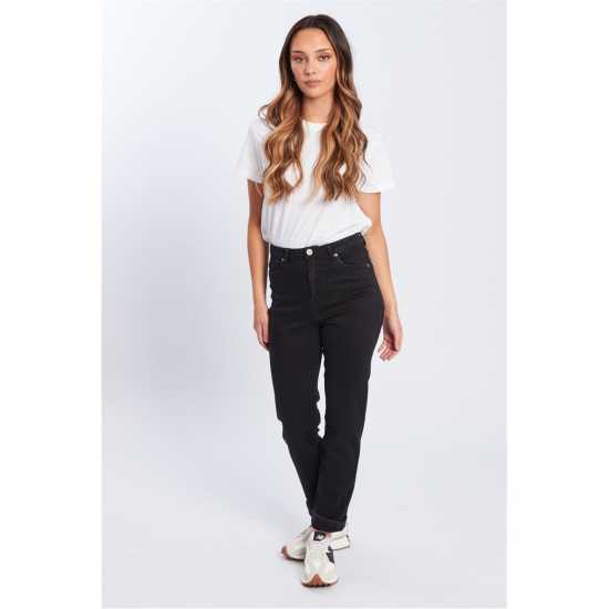 Be You Beyou Mom Straight Leg Jeans Черно Be You Beyou Mom Straight Leg Jeans Черно