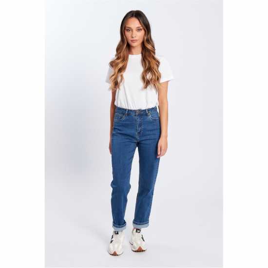 Be You Beyou Mom Straight Leg Jeans Средно перо Be You Beyou Mom Straight Leg Jeans Средно перо