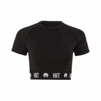 Дамски тениски и фланелки Hiit Essential Crop Top Черно Hiit Essential Crop Top Черно Дамски тениски и фланелки