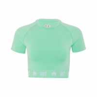 Дамски тениски и фланелки Hiit Essential Crop Top Мента Hiit Essential Crop Top Мента Дамски тениски и фланелки