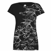 Hot Tuna Neck T-Shirt Ladies Black Дамски тениски и фланелки