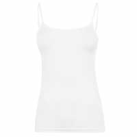 Дамски Потник Miso Cami Vest Ladies White Дамски тениски и фланелки