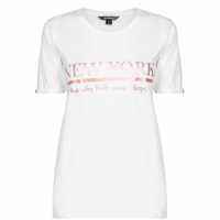 Golddigga Crew Neck T-Shirt Ladies White Дамски тениски и фланелки