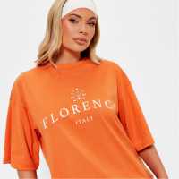 Тениска I Saw It First Florence Graphic Oversized T Shirt Co-Ord  Дамски тениски и фланелки