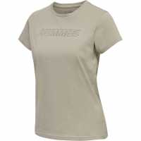 Hummel Тениска Lte Cali Cotton Training T Shirt Womens Chateau Grey Дамски тениски и фланелки