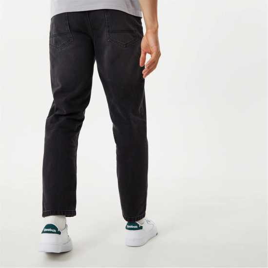 Jack Wills Tapered Jeans Worn Black Мъжки дънки