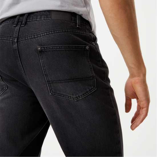 Jack Wills Tapered Jeans Worn Black Мъжки дънки