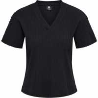 Hummel Мрежеста Тениска Tia Loose Mesh T Shirt Womens Black Дамски тениски и фланелки