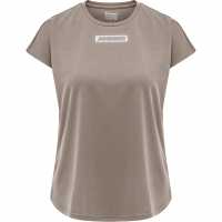 Hummel Мрежеста Тениска Tia Loose Mesh T Shirt Womens Chateau Grey Дамски тениски и фланелки