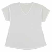 Golddigga Дамска Тениска Mesh Cover Up T Shirt Ladies White Дамски тениски и фланелки