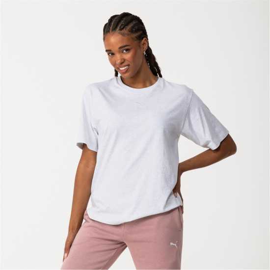 Puma Single Cat Boyfriend T-Shirt Сив марл Дамски тениски и фланелки