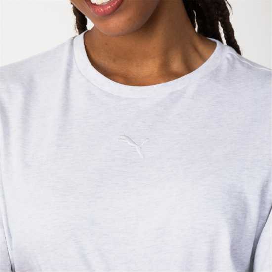 Puma Single Cat Boyfriend T-Shirt Сив марл Дамски тениски и фланелки