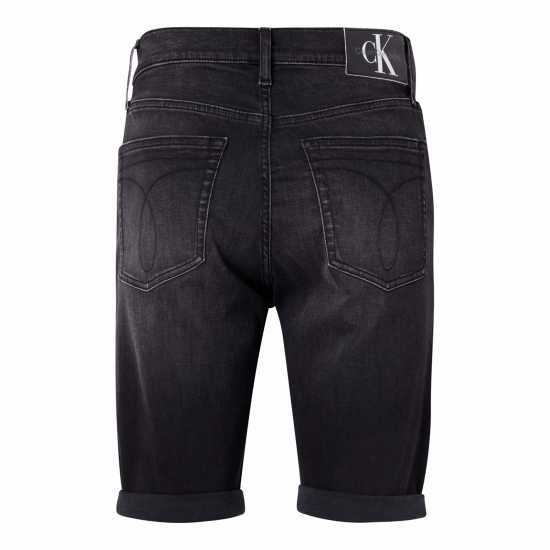 Дънкови Къси Панталони Calvin Klein Jeans Slim Denim Shorts Dnm Black 1BY Мъжки къси панталони