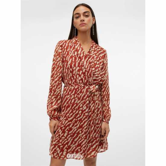 Vero Moda Women's Patterned Wrap Dress  
