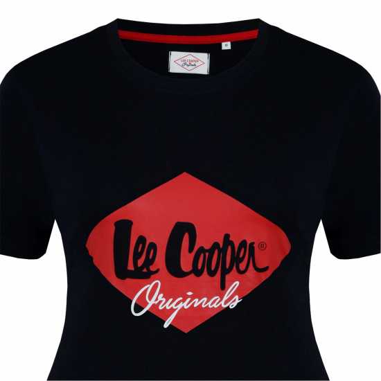 Lee Cooper Дамска Тениска Diamond T Shirt Ladies Black Дамски тениски и фланелки