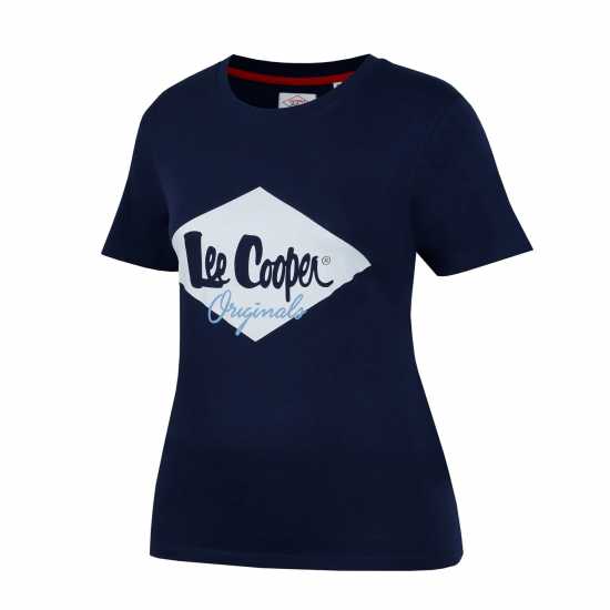 Lee Cooper Дамска Тениска Cooper Diamond T Shirt Ladies Морска синьо Дамски тениски и фланелки
