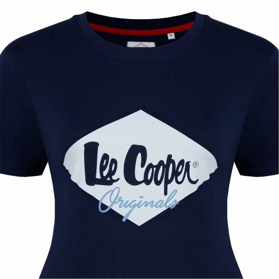 Lee Cooper Дамска Тениска Diamond T Shirt Ladies Navy Дамски тениски и фланелки