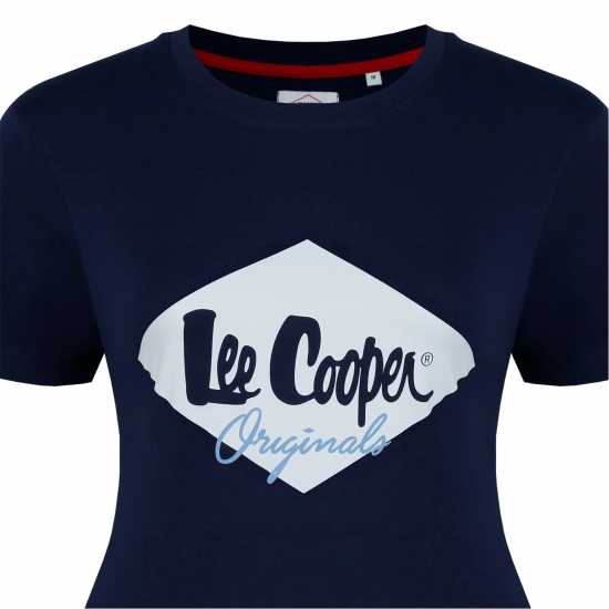 Lee Cooper Дамска Тениска Cooper Diamond T Shirt Ladies Морска синьо Дамски тениски и фланелки