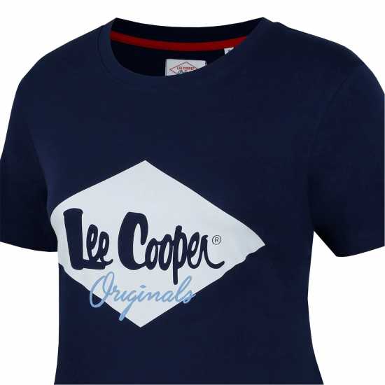 Lee Cooper Дамска Тениска Cooper Diamond T Shirt Ladies Морска синьо Дамски тениски и фланелки