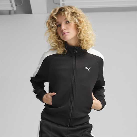 Puma Спортно Горнище Womens T7 Track Jacket Черно/Бяло Puma Спортно Горнище Womens T7 Track Jacket Черно/Бяло
