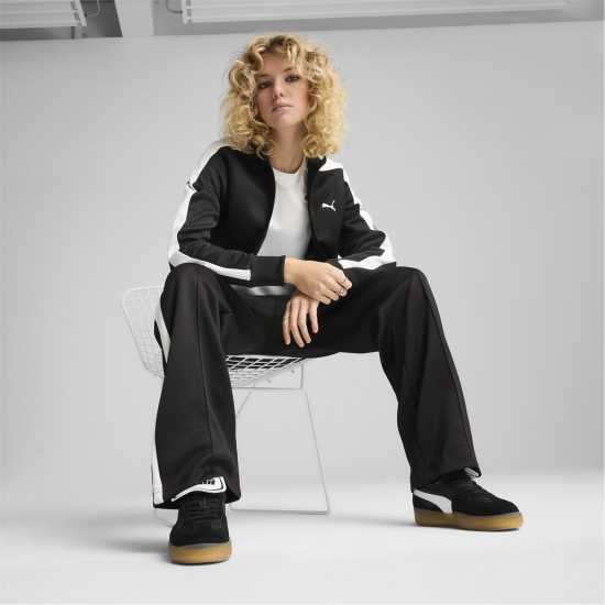 Puma Спортно Горнище Womens T7 Track Jacket Черно/Бяло Puma Спортно Горнище Womens T7 Track Jacket Черно/Бяло