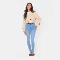 I Saw It First Belted Crop Trench  Дамски якета и палта