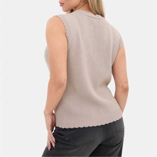 Дамски пуловери и жилетки Плетен Елек I Saw It First Statement Button Knitted Vest Плетен Елек I Saw It First Statement Button Knitted Vest Дамски пуловери и жилетки