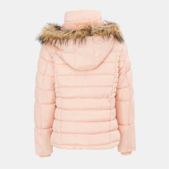 I Saw It First Women's ISIF Detachable Hood Fur Trim Sherpa Lined Parka Розово 