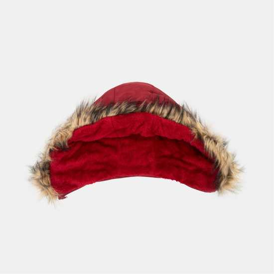 I Saw It First Women's Isif Detachable Hood Fur Trim Sherpa Lined Parka Бордово 