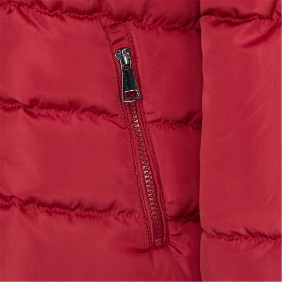 I Saw It First Women's Isif Detachable Hood Fur Trim Sherpa Lined Parka Бордово 