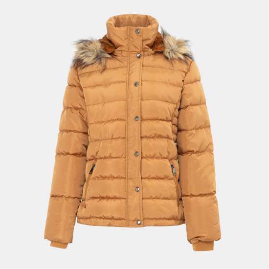 I Saw It First Women's Isif Detachable Hood Fur Trim Sherpa Lined Parka Жълто 