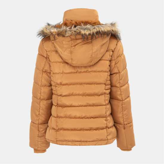 I Saw It First Women's Isif Detachable Hood Fur Trim Sherpa Lined Parka Жълто 
