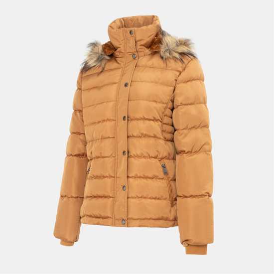 I Saw It First Women's Isif Detachable Hood Fur Trim Sherpa Lined Parka Жълто 