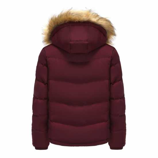 Soulcal Дамско Яке 2 Zip Bubble Jacket Womens Бордово Soulcal Дамско Яке 2 Zip Bubble Jacket Womens Бордово