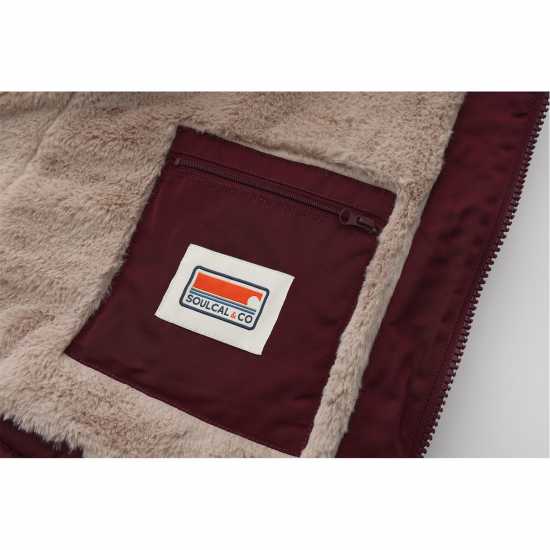 Soulcal Дамско Яке 2 Zip Bubble Jacket Womens Бордово Soulcal Дамско Яке 2 Zip Bubble Jacket Womens Бордово