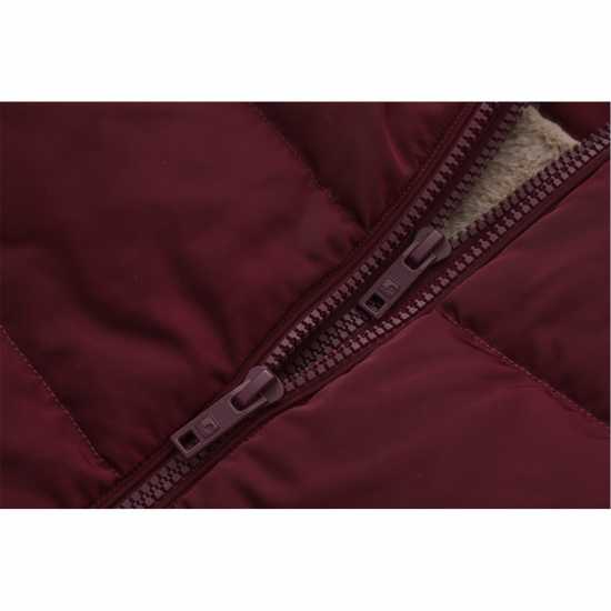 Soulcal Дамско Яке 2 Zip Bubble Jacket Womens Бордово Soulcal Дамско Яке 2 Zip Bubble Jacket Womens Бордово