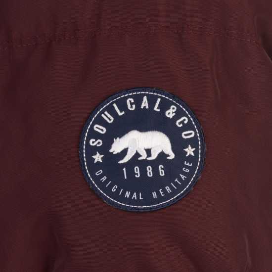 Soulcal Дамско Яке 2 Zip Bubble Jacket Womens Бордово Дамски якета и палта