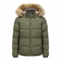 Soulcal Дамско Яке 2 Zip Bubble Jacket Womens Хаки 