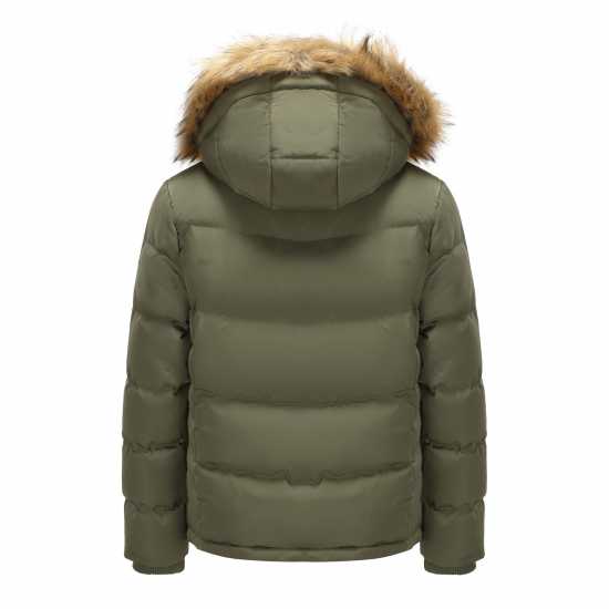 Soulcal Дамско Яке 2 Zip Bubble Jacket Womens Хаки 