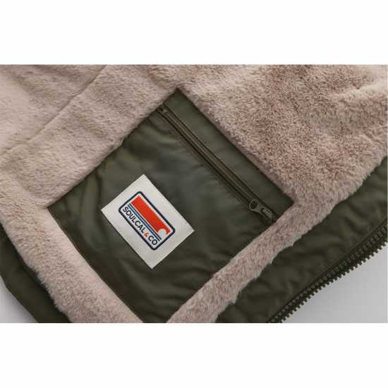 Soulcal Дамско Яке 2 Zip Bubble Jacket Womens Хаки 