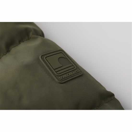 Soulcal Дамско Яке 2 Zip Bubble Jacket Womens Хаки 