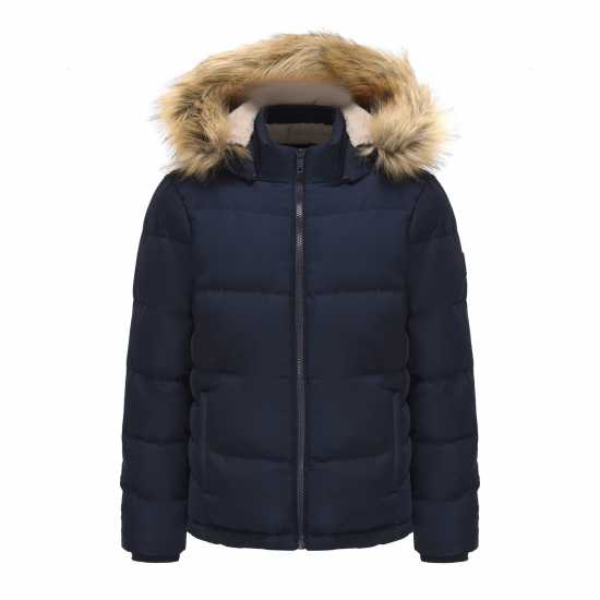 Дамски якета и палта Soulcal Дамско Яке 2 Zip Bubble Jacket Womens Navy Soulcal Дамско Яке 2 Zip Bubble Jacket Womens Navy Дамски якета и палта
