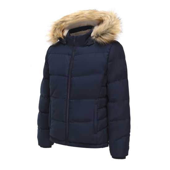 Дамски якета и палта Soulcal Дамско Яке 2 Zip Bubble Jacket Womens Navy Soulcal Дамско Яке 2 Zip Bubble Jacket Womens Navy Дамски якета и палта