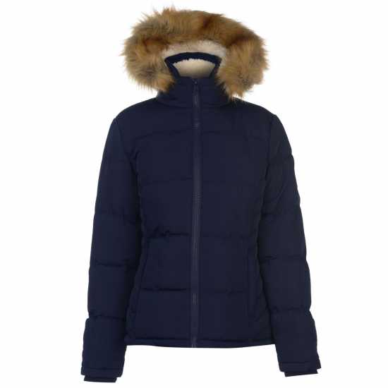 Soulcal Deluxe Winter Warmth Jacket For Ladies Navy - Дамски грейки